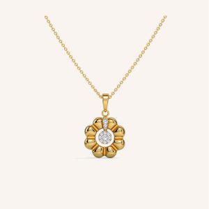 Floweret Cluster Diamond Stud Pedent