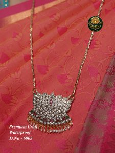 Premium gold plated lotus fivemetal pendant chain