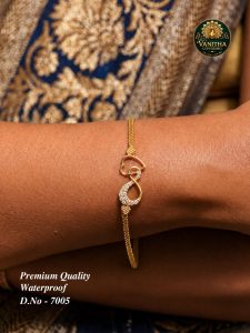 Premium gold plated AD stone with infinity heartin bracelet
