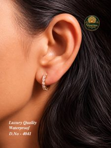 Premium gold plated ad earring stud