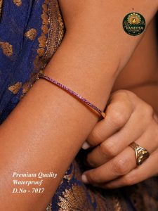 Premium gold plated luxury purple stone bracelet