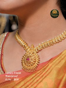 Premium gold plated mat mango necklace