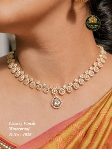 Premium gold plated ad stone star necklace