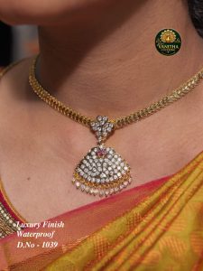 Premium gold plated double swan orvasi ad pathakam attikai necklace