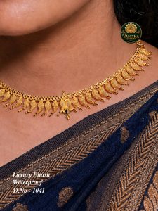 Premium gold plated net mango necklace