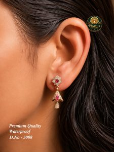 Premium gold plated ad ruby umberalla jhumka